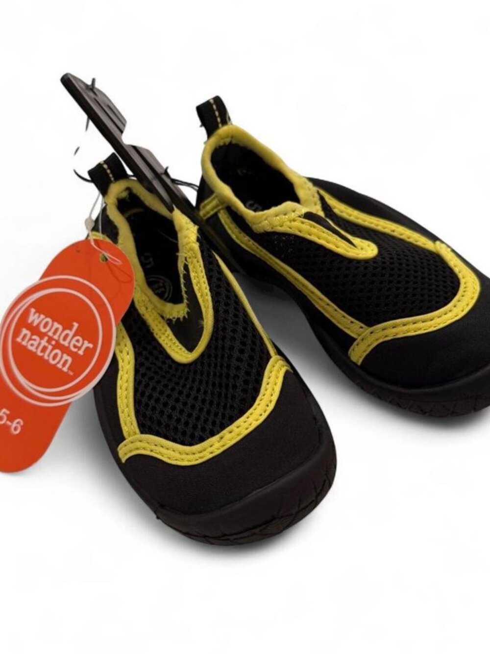 Wonder Nation Black Yellow Water Shoes